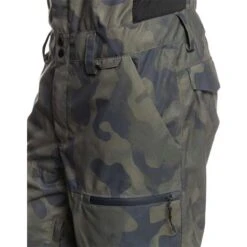 Quiksilver Utility Bib - Men's -Ski Equipment Discounts fw23 quiksilver mensutilitybib trueblackfadeoutcamo 6