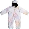 Roxy Rose Jumpsuit - Girl's 2 Roxy Rose Jumpsuit - Girl's -Ski Equipment Discounts fw23 roxy babyrosejumpsuit brightwhitesplash