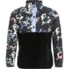 Roxy Alabama Girl Fleece Pullover - Girl's -Ski Equipment Discounts fw23 roxy girlsalabamafleecetop trueblackblackflowers 1