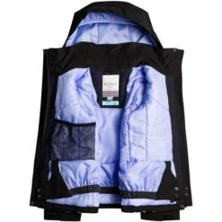 Roxy Galaxy Girl Jacket - Girl's -Ski Equipment Discounts fw23 roxy girlsgalaxyjacket trueblackblackflowers 2