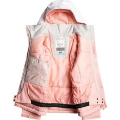 Roxy Whist Girl Jacket - Girl's -Ski Equipment Discounts fw23 roxy girlswhistjacket brightwhitesplash 2