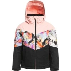 Roxy Whist Girl Jacket - Girl's -Ski Equipment Discounts fw23 roxy girlswhistjacket trueblacktenderness 1