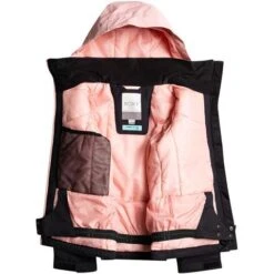 Roxy Whist Girl Jacket - Girl's -Ski Equipment Discounts fw23 roxy girlswhistjacket trueblacktenderness 2