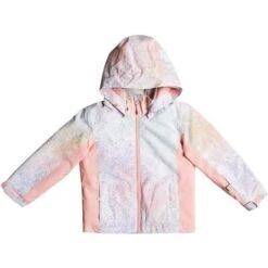 Roxy Snowy Tale Jacket - Girl's -Ski Equipment Discounts fw23 roxy toddlergirlssnowytalejacket brightwhitesplash