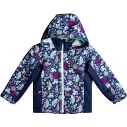 Roxy Snowy Tale Jacket - Girl's -Ski Equipment Discounts fw23 roxy toddlergirlssnowytalejacket medievalblueneo