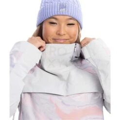Roxy Chloe Kim Overhead Jacket - Women's -Ski Equipment Discounts fw23 roxy womenschloekimoverheadjacket grayvioletmarble 4