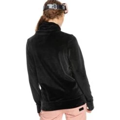 Roxy Deltine Fleece Pullover - Women's -Ski Equipment Discounts fw23 roxy womensdeltinefleecetop trueblack 3