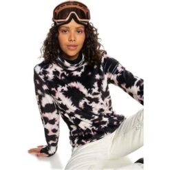 Roxy Deltine Fleece Pullover - Women's -Ski Equipment Discounts fw23 roxy womensdeltinefleecetop trueblacknimal 6