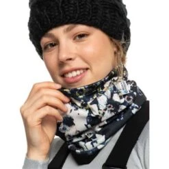 Roxy Lana Collar - Neck-up Women's -Ski Equipment Discounts fw23 roxy womenslanacollar trueblackblackflowers 2