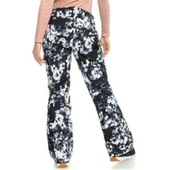 Roxy Nadia Printed Pant - Women's -Ski Equipment Discounts fw23 roxy womensnadiaprintedpant trueblackblackflowrs 3