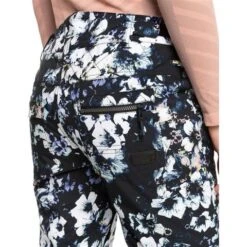 Roxy Nadia Printed Pant - Women's -Ski Equipment Discounts fw23 roxy womensnadiaprintedpant trueblackblackflowrs 6