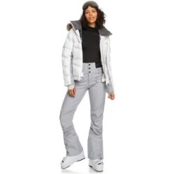 Roxy Rising High Pant - Women's - 2024 Model -Ski Equipment Discounts fw23 roxy womensrisinghighpant heathergrey 6