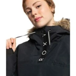 Roxy Shelter Jacket - Women's -Ski Equipment Discounts fw23 roxy womensshelterjacket trueblack 4