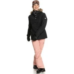 Roxy Shelter Jacket - Women's -Ski Equipment Discounts fw23 roxy womensshelterjacket trueblack 9