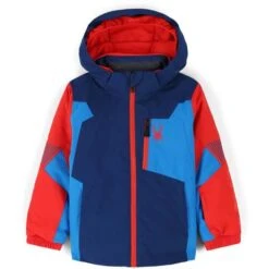 Spyder Mini Leader Jacket - Boy's -Ski Equipment Discounts fw23 spyder boysminileaderjacket abyss