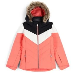 Spyder Lola Jacket - Girl's -Ski Equipment Discounts fw23 spyder girlslolajacket tropic