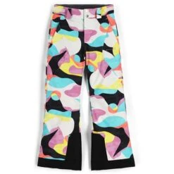 Spyder Olympia Pant - Girl's -Ski Equipment Discounts fw23 spyder girlsolympiapant landscapemulti