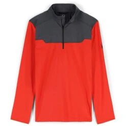 Spyder Leader Graphene Jacket - Men's -Ski Equipment Discounts fw23 spyder mensleadergraphenehalfzip volcano 1
