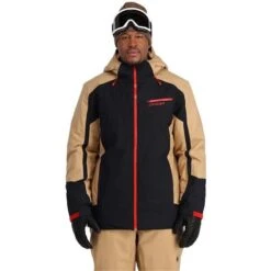 Spyder Seventy - Eight Jacket - Men's -Ski Equipment Discounts fw23 spyder mensseventyeightjacket blacktannin 1