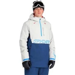 Spyder Signal GTX Insulated Anorak - Men's -Ski Equipment Discounts fw23 spyder menssignalgtxinsulatedanorak glacierabyss 1