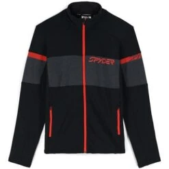 Spyder Speed Full Zip Fleece Jacket - Men's 12 Spyder Speed Full Zip Fleece Jacket - Men's -Ski Equipment Discounts fw23 spyder mensspeedfullzipfleecejacket blackvolcano 1