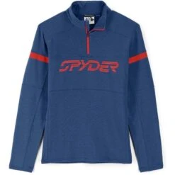 Spyder Speed Half Zip Fleece Jacket - Men's -Ski Equipment Discounts fw23 spyder mensspeedhalfzipfleecejacket abyssvolcano 3
