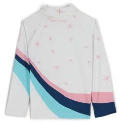 Spyder Reflect Zip T-Neck - Toddler Girl's -Ski Equipment Discounts fw23 spyder toddlergirlsreflectziptneck white 2