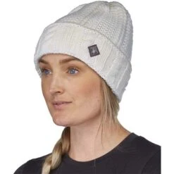 Spyder Cable Knit Hat - Women's -Ski Equipment Discounts fw23 spyder womenscableknitahat white