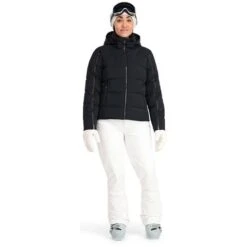 Spyder Falline GTX Infinium No Faux Fur Down Jacket - Women's 22 Spyder Falline GTX Infinium No Faux Fur Down Jacket - Women's -Ski Equipment Discounts fw23 spyder womensfallinegtxinfiniumnofauxfurdownjacket black 3