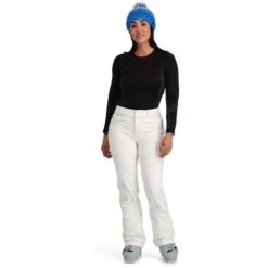 Spyder Orb Softshell Pant - Women's -Ski Equipment Discounts fw23 spyder womensorbsoftshellpant white 3
