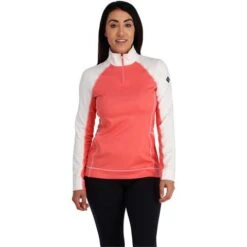 Spyder Savona Zip T-Neck - Women's -Ski Equipment Discounts fw23 spyder womenssavonaziptneck tropic 1