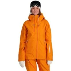 Spyder Solitaire Jacket - Women's -Ski Equipment Discounts fw23 spyder womenssolitairejacket desertsun 1