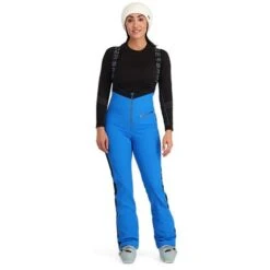 Spyder Strutt Bib Softshell Pant - Women's -Ski Equipment Discounts fw23 spyder womensstruttbibsoftshellpant collegiate 1