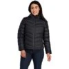 Spyder Timeless Hoodie Down Jacket - Women's -Ski Equipment Discounts fw23 spyder womenstimelesshoodiedownjacket black 1