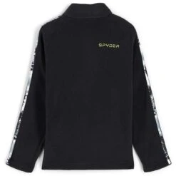 Spyder Speed Fleece Zip T-Neck - Youth -Ski Equipment Discounts fw23 spyder youthspeedfleeceziptneck black 2
