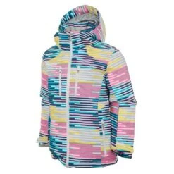 Sunice Zara Jacket - Girl's -Ski Equipment Discounts fw23 sunice girlszarajacket brickprint 1