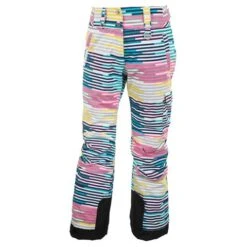 Sunice Zoe Pant - Girl's -Ski Equipment Discounts fw23 sunice girlszoepant brickprint 1