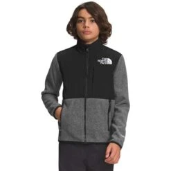 The North Face Denali Jacket - Teen -Ski Equipment Discounts fw23 tnf teendenalijacket mediumgreyheather 1