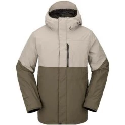 Volcom L Ins Gore-Tex Jacket - Men's -Ski Equipment Discounts fw23 volcom menslinsulatedgoretexjacket darkkhaki 1