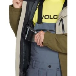 Volcom L Ins Gore-Tex Jacket - Men's -Ski Equipment Discounts fw23 volcom menslinsulatedgoretexjacket darkkhaki 6