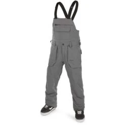 Volcom Roan Bib Overall - Men's -Ski Equipment Discounts fw23 volcom mensroanbiboverall darkgrey 1