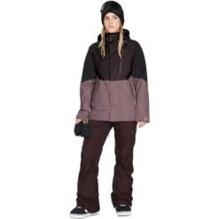 Volcom Aris Ins Gore Jacket - Women's 14 Volcom Aris Ins Gore Jacket - Women's -Ski Equipment Discounts fw23 volcom womensarisinsulatedgorejacket blackplum 3