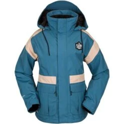 Volcom Melancon Gore-Tex Jacket - Women's -Ski Equipment Discounts fw23 volcom womensmelancongoretexjacket petrolblue 1