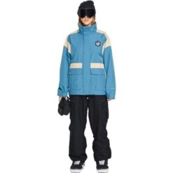 Volcom Melancon Gore-Tex Jacket - Women's -Ski Equipment Discounts fw23 volcom womensmelancongoretexjacket petrolblue 3