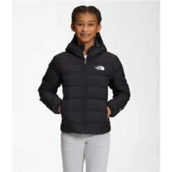 The North Face Reversible North Down Hooded Jacket - Girl's -Ski Equipment Discounts nf0a7woy jk3 01 22 23