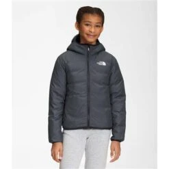 The North Face Reversible North Down Hooded Jacket - Girl's -Ski Equipment Discounts nf0a7woy jk3 02 22 23