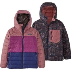 Patagonia Kid's Reversible Down Sweater Hoody With NetPlus - 68640 -Ski Equipment Discounts prf2223 68640 wabk
