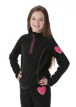 Zemu Apparel Junior1/4 Zip Fleece Top - Girl's