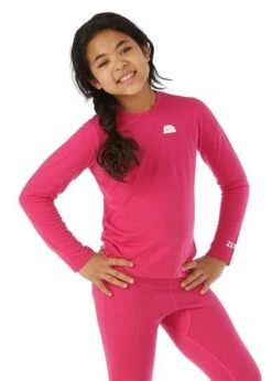 Zemu Solid First Layer Long Sleeve Crewneck - Girl's