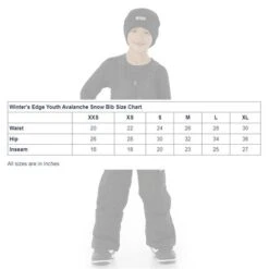 Winter's Edge Avalanche Snow Bib - Kids -Ski Equipment Discounts wtr y03 bib new chart